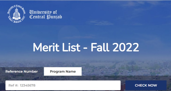 UCP Merit List 2024 Check Online 1st 2nd 3rd