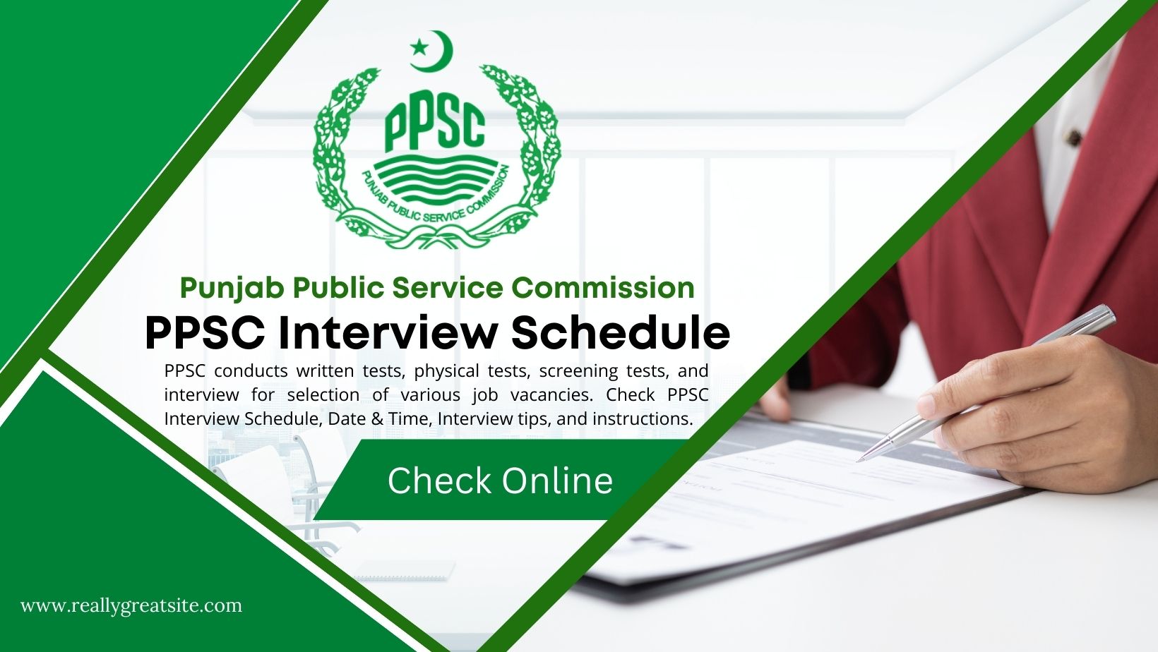 PPSC Interview Schedule | Punjab Public Service Commission