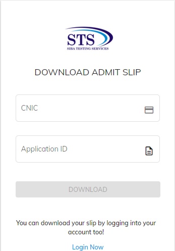 STS Roll No Slip 2024 SIBA Testing Service