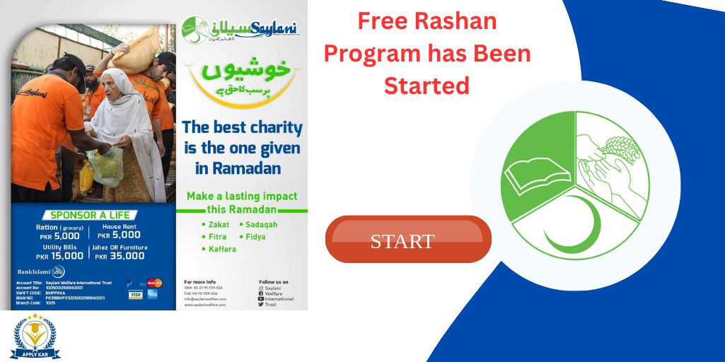 Saylani Welfare Free Rashan Online Registration Form 2024