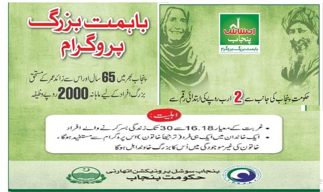 Bahimat Buzurg Program Online Registration 2024 Check Status | Punjab Ehsaas