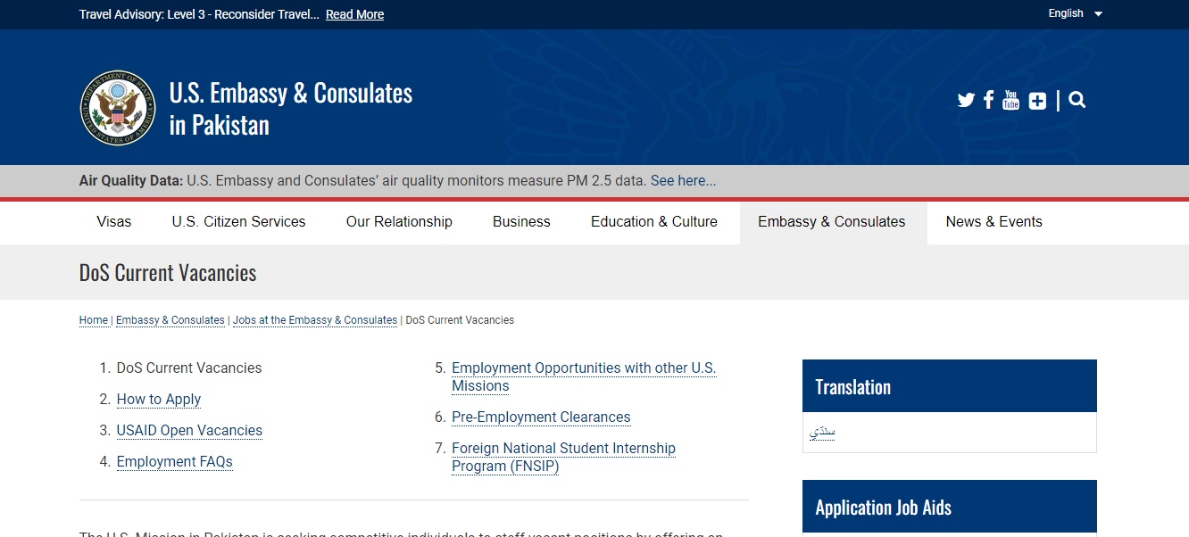 US Embassy Jobs 2024 Online Application Form
