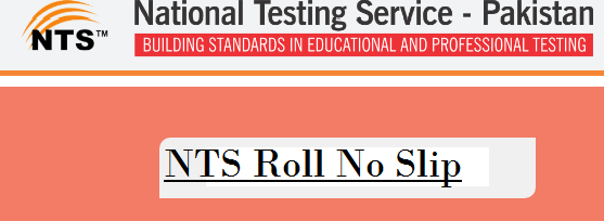 NTS Roll No Slip 2024 By CNIC | www.nts.org.pk