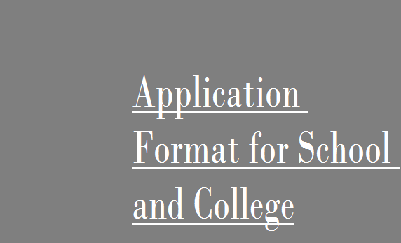 Sick Leave Application Format for School and College