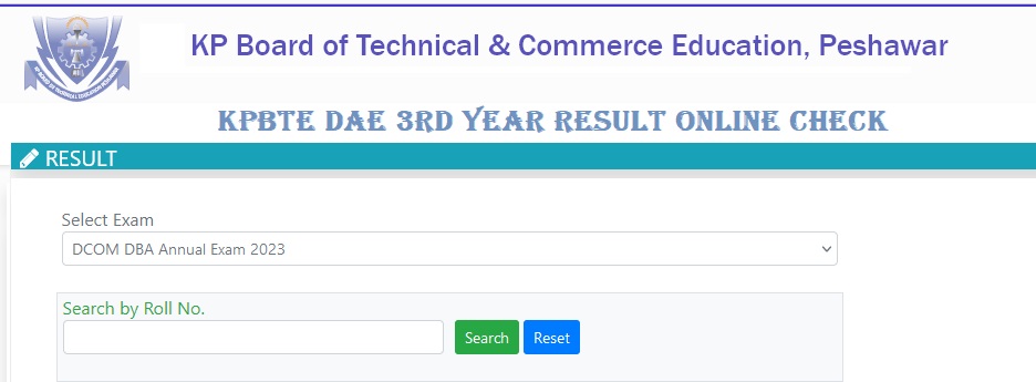 KPBTE DAE 3rd Year Result 2024 Online Check 