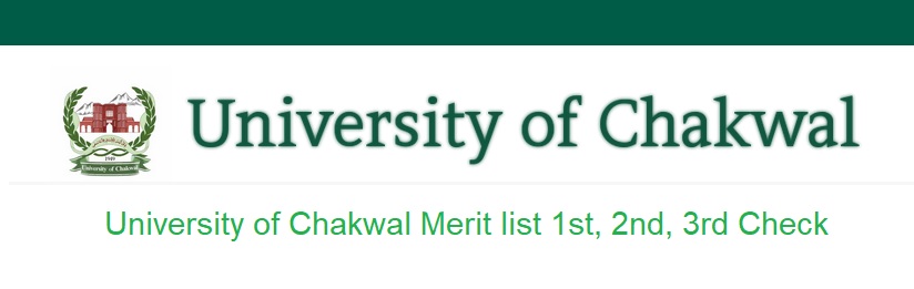 University of Chakwal Merit list 