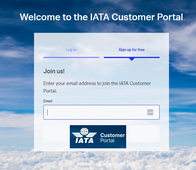 IATA Customer Portal Login Create New Account in Pakistan