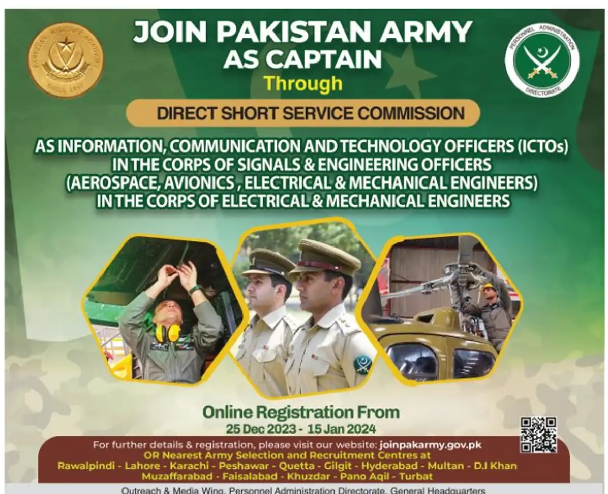 Join Pak Army Online Registration 2024 through DSSC