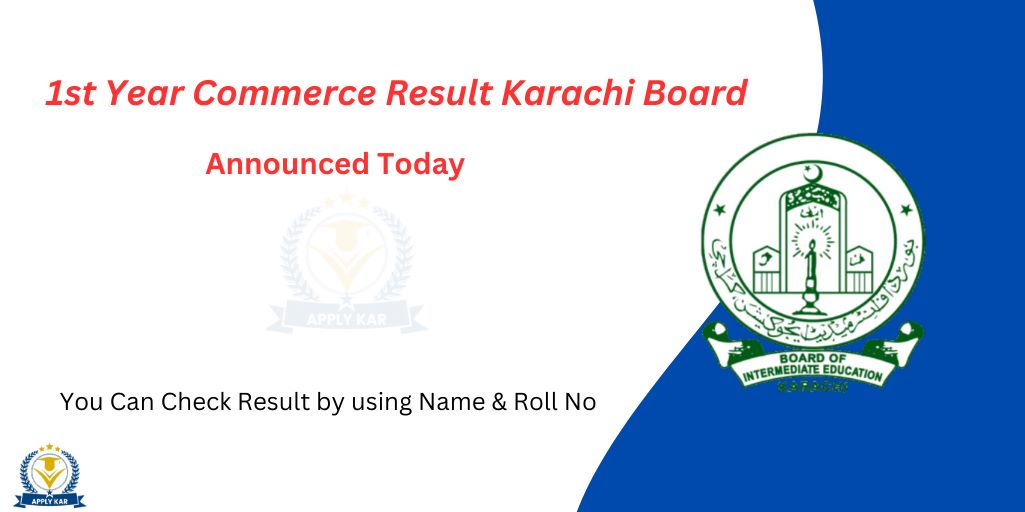 1st Year Commerce Result 2024 Karachi Board Check Online