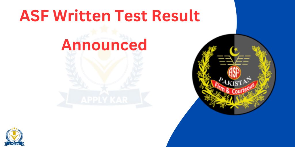 ASF Written Test Result 2024 Final Merit List Check Online