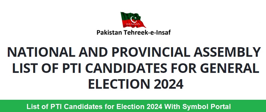 List of PTI Candidates for Election 2024 With Symbol Portal 
