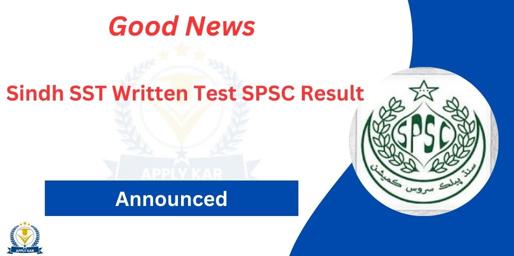 Sindh SST Jobs Written Test SPSC Result