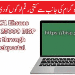Online Registration for the 8171 Ehsaas Program 25000 – Update 2025