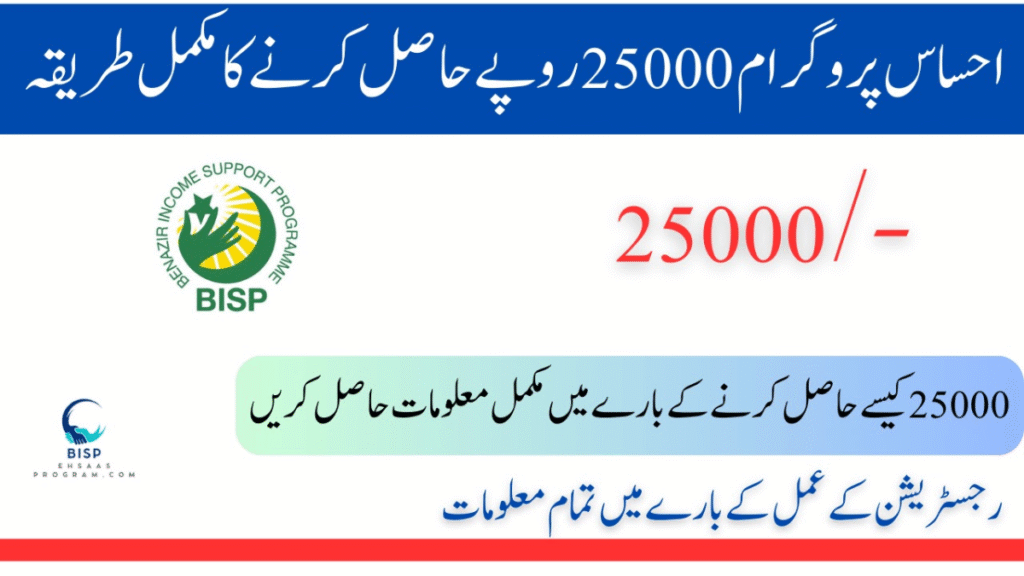 8171 احساس پروگرام 25000: مکمل رہنمائی، رجسٹریشن، اہلیت اور رقم حاصل کرنے کا طریقہ