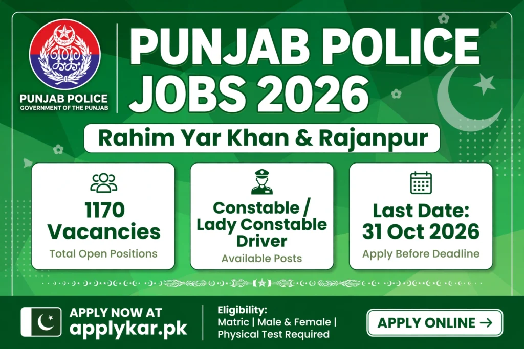 Punjab Police Jobs 2026 – Constable, Lady Constable & Driver