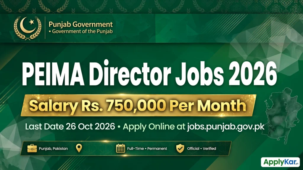 PEIMA Director HR & Admin Jobs 2026 – Salary, Eligibility & Apply Online