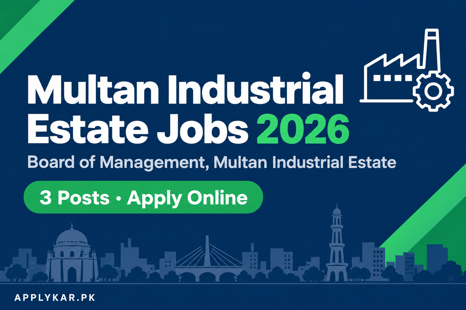 Multan Industrial Estate Jobs 2026 - Estate Manager, Estate Affairs Officer and Building Inspector