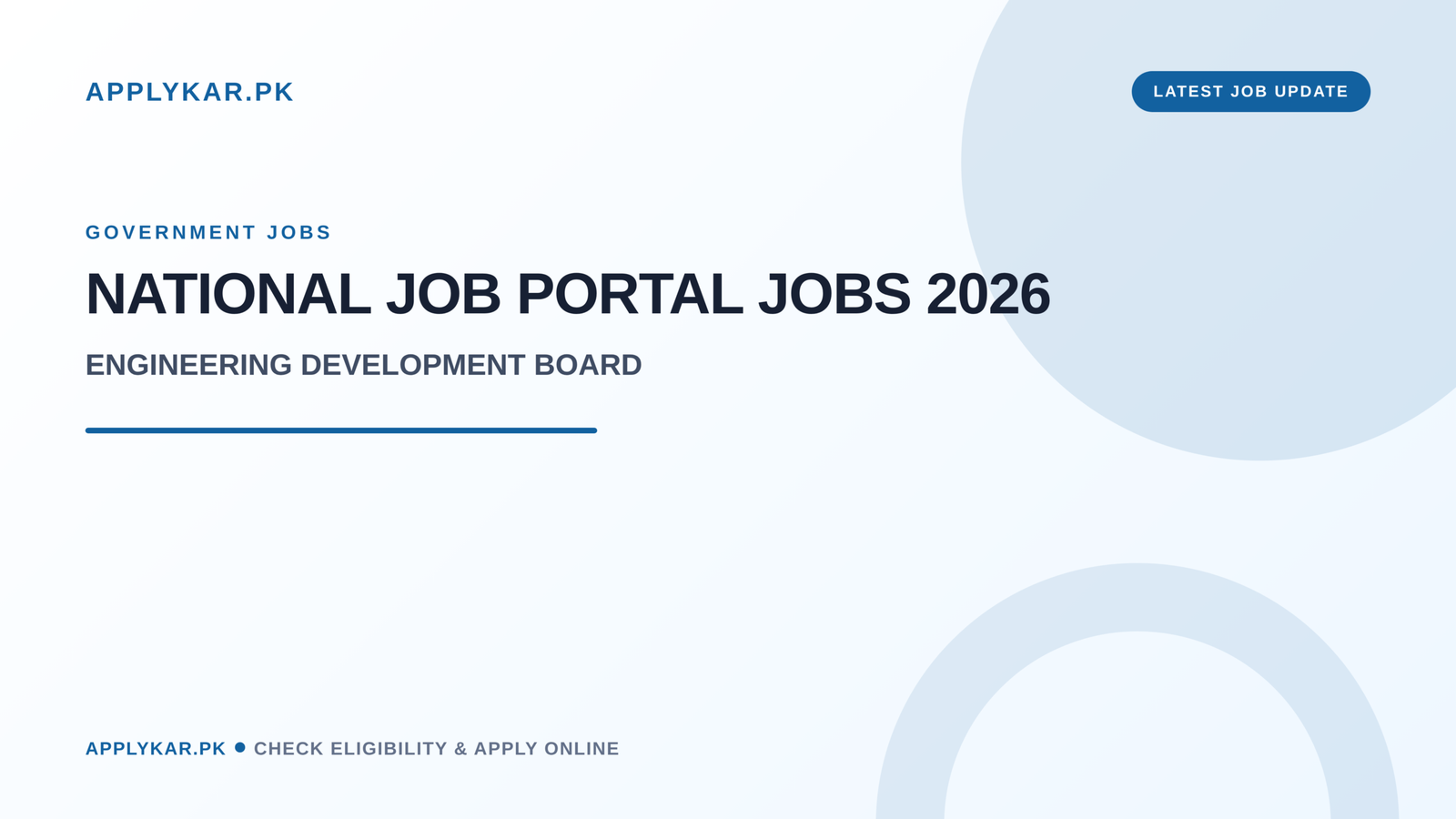 National Job Portal Engineering Development Board Jobs 2026 featured image