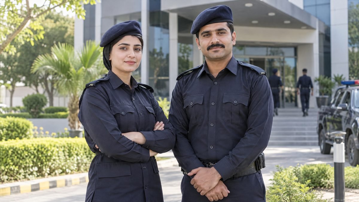 Punjab Police constables at a public service center
