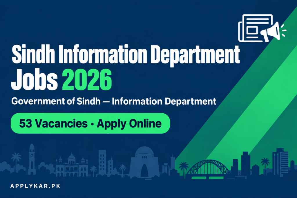 Sindh Information Department Jobs 2026 – 53 Vacancies